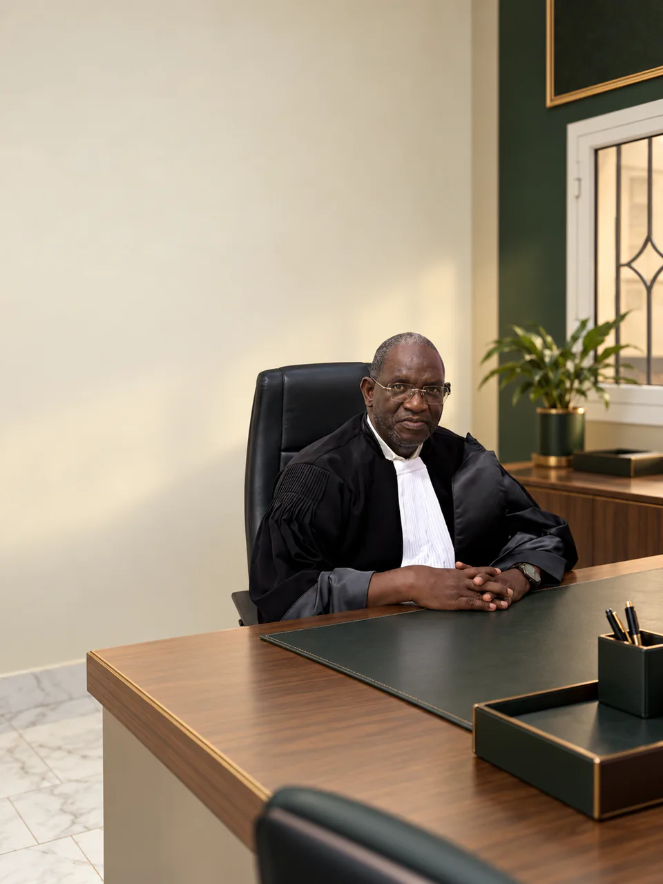 Zakaria Thiam dans son cabinet